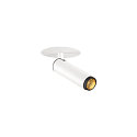 ceiling recessed luminaire GRIP!S cylindrical, suitable for VDU workstation IP20, black, white, lacquered dimmable