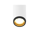 SLV ceiling recessed luminaire GRIP!S cylindrical, suitable for VDU workstation IP20, black, white, lacquered dimmable
