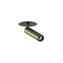 SLV ceiling recessed luminaire GRIP!S cylindrical, suitable for VDU workstation IP20, bronze, black, lacquered dimmable