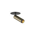 ceiling recessed luminaire GRIP!S cylindrical, suitable for VDU workstation IP20, bronze, black, lacquered dimmable