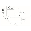 SLV LED Deckeneinbaustrahler GRIP! S, zylindrisch, 29�, 10W, IP20, dimmbar, 3000K, 620lm, bronze/schwarz