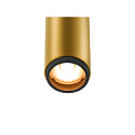 SLV LED Deckeneinbaustrahler GRIP! S, zylindrisch, 29�, 10W, IP20, dimmbar, 2700K, 590lm, gold/schwarz