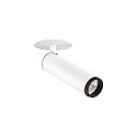 SLV ceiling recessed luminaire GRIP!M cylindrical IP20, black, white, lacquered dimmable