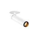ceiling recessed luminaire GRIP!M cylindrical IP20, black, white, lacquered dimmable