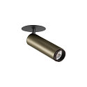 SLV ceiling recessed luminaire GRIP!M cylindrical IP20, bronze, black, lacquered dimmable