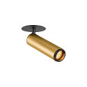 ceiling recessed luminaire GRIP!M cylindrical IP20, gold, black, lacquered dimmable