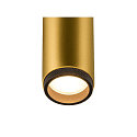 SLV ceiling recessed luminaire GRIP!M cylindrical IP20, gold, black, lacquered dimmable