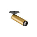 SLV ceiling recessed luminaire GRIP!M cylindrical IP20, gold, black, lacquered dimmable