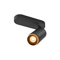 ceiling luminaire GRIP! L SPOT CL SINGLE cylindrical GU10 IP20, gold, black, lacquered dimmable