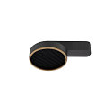 ceiling luminaire GRIP! FLAT IP20, gold, black, lacquered dimmable