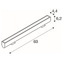 SLV Outdoor LED Wallwasher GALEN PRO 60, IP65 IK06, 60cm, 20W 3000K 2300lm, asymmetrisch 26�/54�, DALI 2 dimmbar, anthrazit