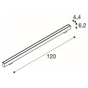 SLV Outdoor LED Wallwasher GALEN PRO 120, IP65 IK06, 120cm, 40W 3000K 5150lm, asymmetrisch 26�/54�, DALI 2 dimmbar, anthrazit