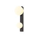 Wandaufbauleuchte SUN WL DOUBLE, rund, G9, 2x max. 5W, IP20, dimmbar, schwarz
