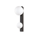 SLV Wandaufbauleuchte SUN WL DOUBLE, rund, G9, 2x max. 5W, IP20, dimmbar, schwarz
