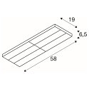 SLV LED 3-Phasen Strahler SIGHT PANEL, 58cm, rechteckig, 70�, 65W, IP20, dimmbar, 4000K, 11600lm, wei�