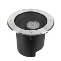 floor recessed luminaire DASAR� XL DALI round, swivelling, asymmetrical, dimmable IP65/IP67, stainless steel dimmable