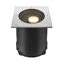 SLV LED Boden-Einbauleuchte DASAR� XL ASYM, IP65/IP67 IK10, 27W 3000K 2600lm 70/40�, neigbar, befahrbar, DALI, Edelstahl, eckig