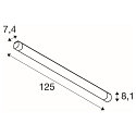 SLV LED Feuchtraum-Wannenleuchte WATERPROOF V EASY 1200 ON-OFF, IP65 IK08, 125cm, 20-35W (multi) 4000K 4300lm, schaltbar, wei�