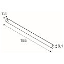 SLV LED Feuchtraum-Wannenleuchte WATERPROOF V EASY 1500 ON-OFF, IP65 IK08, 155cm, 27-48W (multi) 4000K 4300lm, schaltbar, wei�