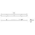 SLV LED Lichttr�ger RETRO LT 120 WB, IP20 IK04, 117.5cm, 21-61W (multi) 3500-5000K (CCT) 10800lm, schaltbar, wei�, breit strahlend
