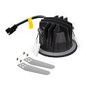 SLV LED Deckeneinbauleuchte NUMINOS� XS, rund, 6,9W, IP20, dimmbar, 20�, 4000K, 1000lm, schwarz