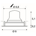 SLV LED Deckeneinbauleuchte NUMINOS� MOVE XS, rund, 6,9W, IP20, dimmbar, 40�, 3000K, 950lm, wei�
