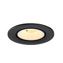 SLV LED Deckeneinbaustrahler NUMINOS� GIMBLE S, rund, 6,7W, IP20, dimmbar, 40�, 3000K, 1050lm, schwarz/wei�