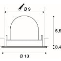 SLV LED Deckeneinbaustrahler NUMINOS� GIMBLE S, 6,7W, IP20, schwenkbar, 55�, 3000K, 1050lm, schwarz/chrom