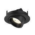 SLV LED Deckeneinbaustrahler NUMINOS� GIMBLE S, rund, 6,7W, IP20, dimmbar, 55�, 4000K, 1050lm, schwarz