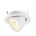 SLV LED Deckeneinbaustrahler NUMINOS� GIMBLE S, rund, 6,7W, IP20, dimmbar, 20�, 4000K, 1050lm, wei�