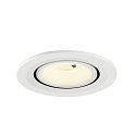 SLV LED Deckeneinbaustrahler NUMINOS� GIMBLE S, rund, 6,7W, IP20, dimmbar, 20�, 4000K, 1050lm, wei�