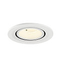 SLV LED Deckeneinbaustrahler NUMINOS� GIMBLE S, rund, 6,7W, IP20, dimmbar, 40�, 4000K, 1050lm, wei�