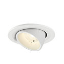 SLV LED Deckeneinbaustrahler NUMINOS� GIMBLE S, rund, 6,7W, IP20, dimmbar, 40�, 4000K, 1050lm, wei�