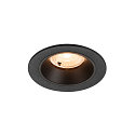 ceiling recessed luminaire NUMINOS� S round, suitable for VDU workstation IP20, black, lacquered dimmable