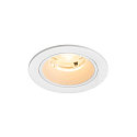 ceiling recessed luminaire NUMINOS� S round, suitable for VDU workstation IP20, white, lacquered dimmable