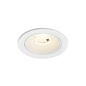 ceiling recessed luminaire NUMINOS� S round, suitable for VDU workstation IP20, white, lacquered dimmable