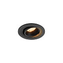 ceiling recessed luminaire NUMINOS� MOVE S round, suitable for VDU workstation IP20, black, lacquered dimmable
