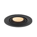 SLV ceiling recessed luminaire NUMINOS� GIMBLE M suitable for VDU workstation IP20, black, lacquered dimmable