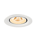 SLV ceiling recessed luminaire NUMINOS� GIMBLE M suitable for VDU workstation IP20, white, lacquered dimmable