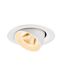 SLV ceiling recessed luminaire NUMINOS� GIMBLE M suitable for VDU workstation IP20, white, lacquered dimmable