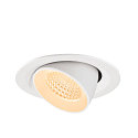 SLV ceiling recessed luminaire NUMINOS� GIMBLE M suitable for VDU workstation IP20, white, lacquered dimmable