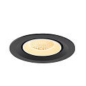 SLV ceiling recessed luminaire NUMINOS� GIMBLE M suitable for VDU workstation IP20, black, white, lacquered dimmable