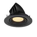 SLV LED Deckeneinbaustrahler NUMINOS� GIMBLE M, 12W, IP20, dimmbar, 55�, 3000K, 1800lm, schwarz