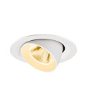 SLV LED Deckeneinbaustrahler NUMINOS� GIMBLE M, 12W, IP20, dimmbar, 20�, 3000K, 1800lm, wei�