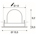 SLV LED Deckeneinbaustrahler NUMINOS� GIMBLE M, 12W, IP20, dimmbar, 20�, 3000K, 1800lm, wei�