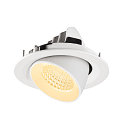 SLV ceiling recessed luminaire NUMINOS� GIMBLE M suitable for VDU workstation IP20, white, lacquered dimmable