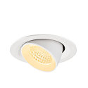 SLV ceiling recessed luminaire NUMINOS� GIMBLE M suitable for VDU workstation IP20, white, lacquered dimmable