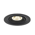 SLV ceiling recessed luminaire NUMINOS� GIMBLE M suitable for VDU workstation IP20, black, lacquered dimmable