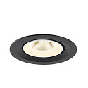 SLV ceiling recessed luminaire NUMINOS� GIMBLE M suitable for VDU workstation IP20, black, white, lacquered dimmable