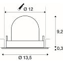 SLV LED Deckeneinbaustrahler NUMINOS� GIMBLE M, 12W, IP20, schwenkbar, 40�, 4000K, 1900lm, schwarz/chrom